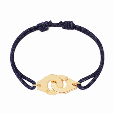 Bracelet sur cordon Menottes dinh van grand modèle or jaune