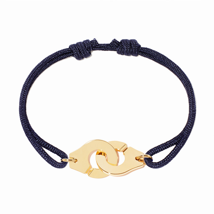 Bracelet sur cordon Menottes dinh van grand modèle or jaune