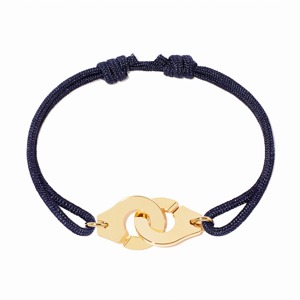 Bracelet sur cordon Menottes dinh van grand modèle or jaune