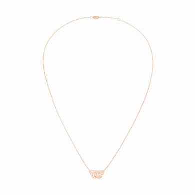 Collier Menottes dinh van XS or rose et diamants