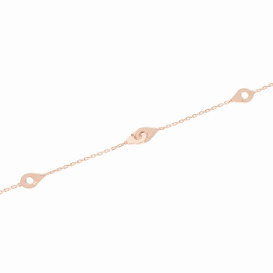 Bracelet sur chaîne Menottes dinh van multi-motifs or rose
