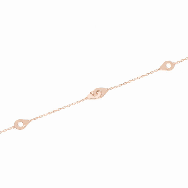 Bracelet sur chaîne Menottes dinh van multi-motifs or rose