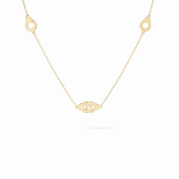 Collier Menottes dinh van multi-motifs or jaune