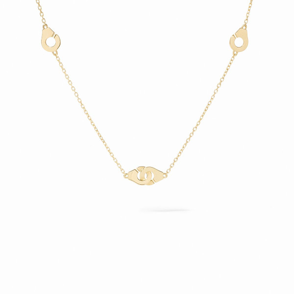 Collier Menottes dinh van multi-motifs or jaune