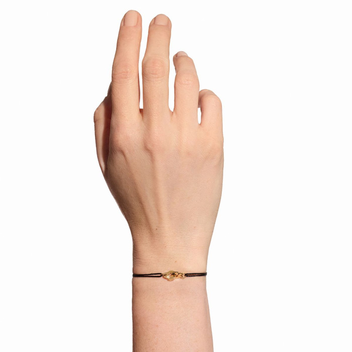 Bracelet sur cordon Menottes dinh van mini modèle or jaune