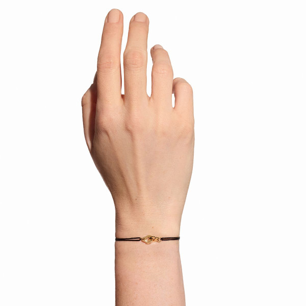 Bracelet sur cordon Menottes dinh van mini modèle or jaune