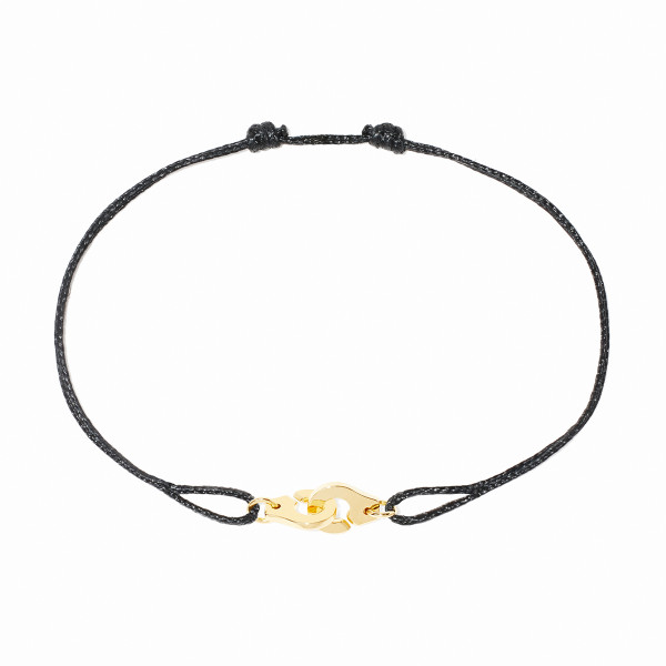 Bracelet sur cordon Menottes dinh van mini modèle or jaune