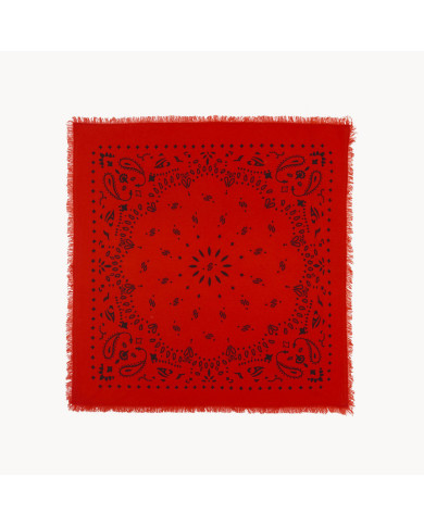 Grand Bandana Hachiko orange rosso - Kujten