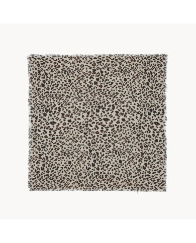 Grand Bandana Hachiko Leopard avoine - Kujten