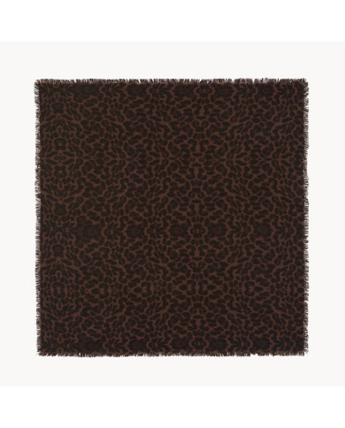 Grand Bandana Hachiko Leopard marron - Kujten