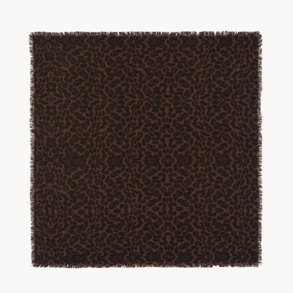 Grand Bandana Hachiko Leopard marron - Kujten