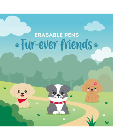 Set de 3 Stylos Effaçables - Erasable Pen - Fur-ever Friends - Legami