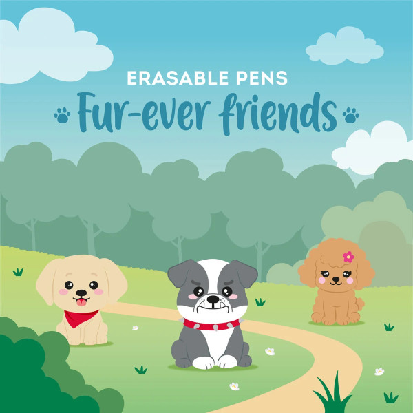 Set de 3 Stylos Effaçables - Erasable Pen - Fur-ever Friends - Legami
