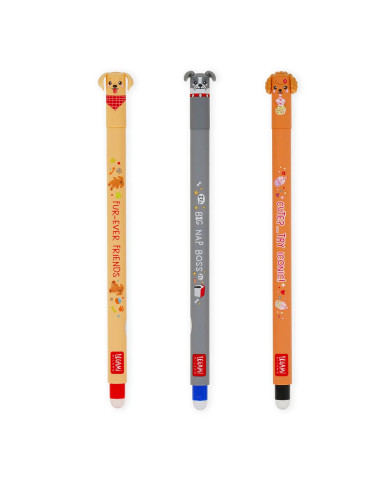Set de 3 Stylos Effaçables - Erasable Pen - Fur-ever Friends - Legami