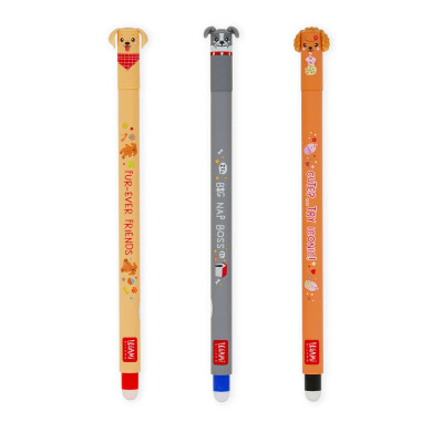 Set de 3 Stylos Effaçables - Erasable Pen - Fur-ever Friends - Legami