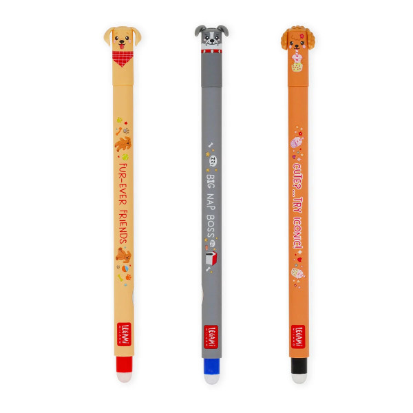Set de 3 Stylos Effaçables - Erasable Pen - Fur-ever Friends - Legami