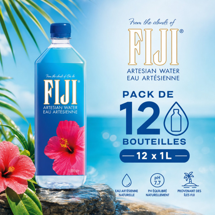 Pack de 12 bouteilles 1L - Fiji