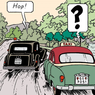 Voiture Tintin N°48 - La 15cv des agents Bordures