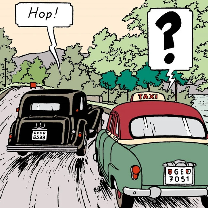 Voiture Tintin N°48 - La 15cv des agents Bordures