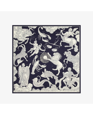 Carré 100 - Astrologie - Bleu Marine / Kaki - Inoui Editions