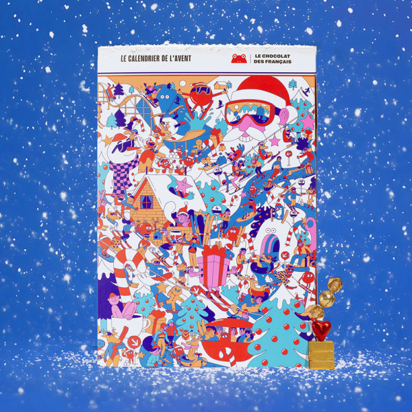 Super Calendrier de l'Avent Noël à ski - Le chocolat des français