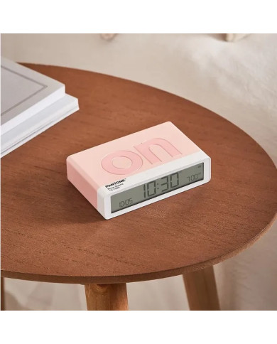 Réveil Flip Classic Lexon x Pantone - Rose Quartz