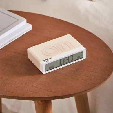 Réveil Flip Classic Lexon x Pantone - Sand Dollar
