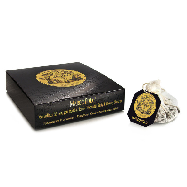 Thé noir Marco Polo boite 30 mousselines de coton Thé noir Marco Polo boite 30 mousselines de coton