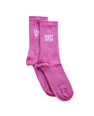 Crazy Bitch glitter socks