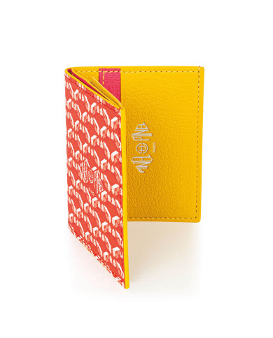 Pipo 2c Poppy Coated Canvas Card Holder
