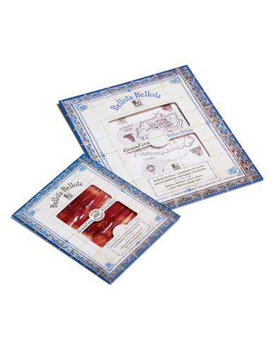 Jambon ibérique Bellota Bellotatranché main - petite plaque 50g