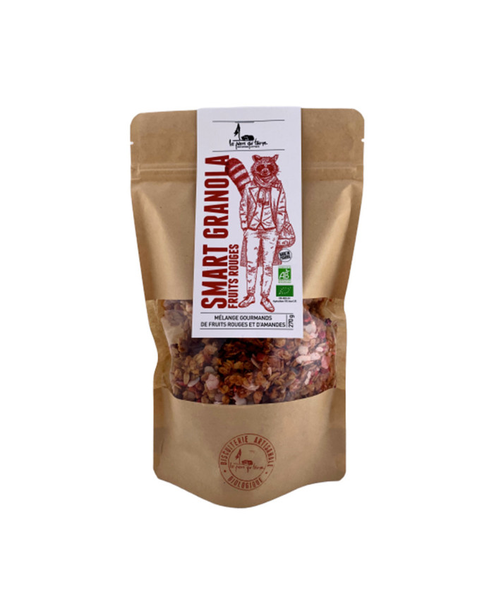 Organic toasted cereals Smart Granola red fruits - 270g