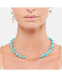 Collier "Amour" - Or & Turquoise