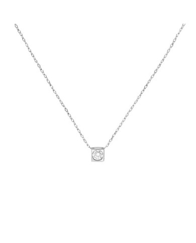 Le Cube necklace - White gold and diamond
