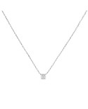 Le Cube Diamond necklace small model - White gold & diamond