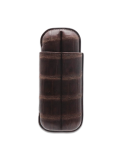 Wide Churchill 2 Cigar Case - Brown