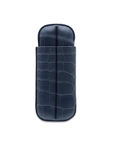 Etui 2 Cigares Wide Churchill - Bleu