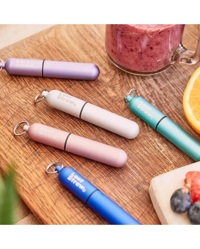 Telescopic reusable straw