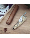 Knife Cigar cutter LE PETIT Laiton Skulls
