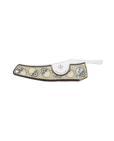 Couteau Coupe-cigare LE PETIT Laiton Skulls